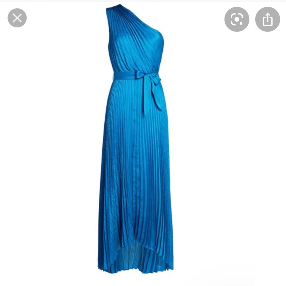 Intermix Luisa Pleated satin midi dress